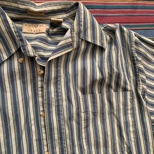 Stripped Natural Issue Button-up